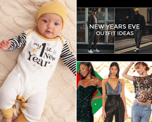 New Year set cover photo collage