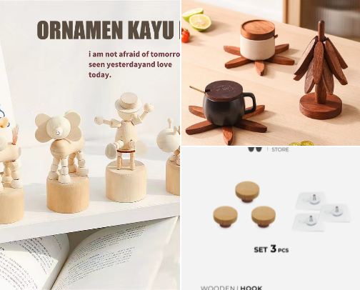 Wood Craft: Natural Home Decor Ideas cover photo collage