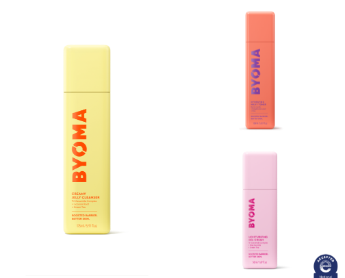 Byoma skincare cover photo collage