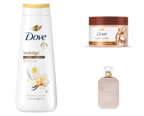 my favorite vanilla coconut shower routine cover photo collage