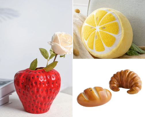 Food-shaped Home Decor cover photo collage