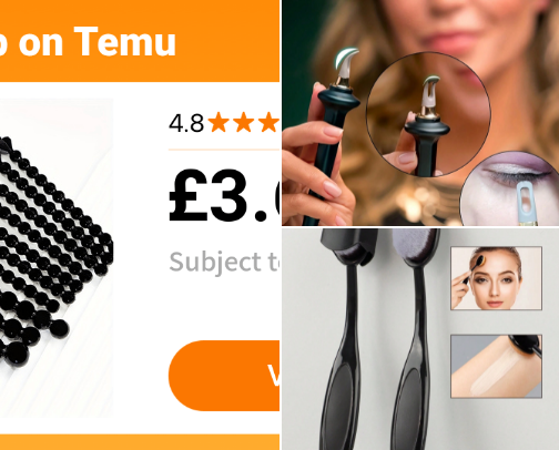 Tried and tested. Best brushes and extras for easier make up application. Especially for chronic pain or shaking hands cover photo collage