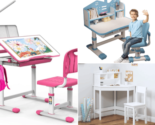 Study desk for kids cover photo collage