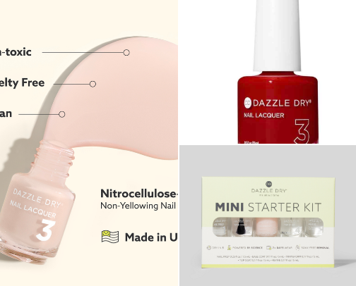 Forget Gel nail polish and give Dazzle Dry nail polish a try. Safe, non-toxic, vegan and lasts just as long as Gel Polish. Dries super fast. cover photo collage