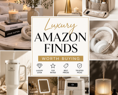 Luxury Amazon Finds cover photo collage