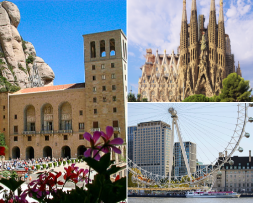 Must-see Places in London & Spain cover photo collage