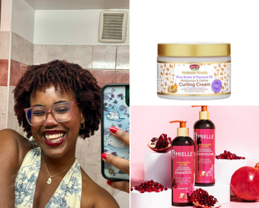 HAIRCARE FOR JUICY + HAPPY CURLS cover photo collage