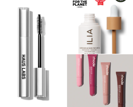 Desert island makeup cover photo collage