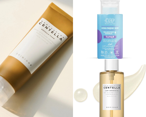 My skincare routine cover photo collage