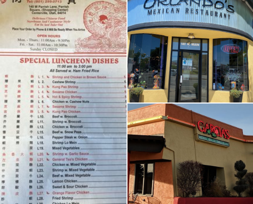 My top food recs in Davis county cover photo collage