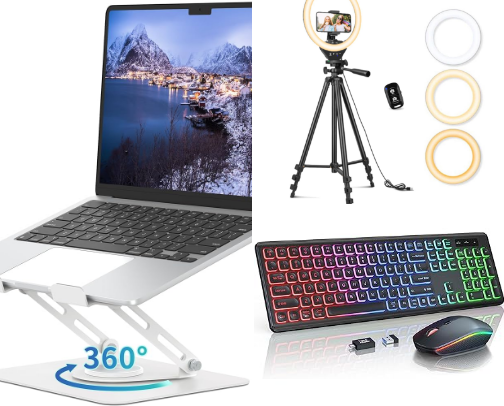 Work-From-Home Desk Glow-Up Essentials (Cute + Productive Setup) cover photo collage