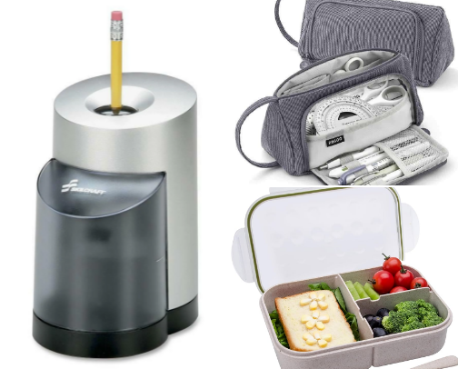School supplies cover photo collage