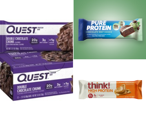 Protein bars on the go cover photo collage
