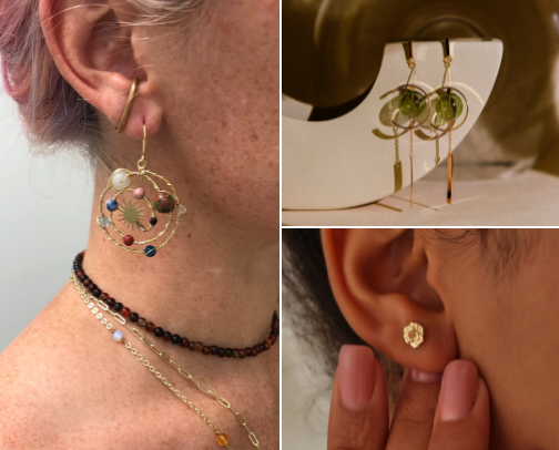 Cute earrings 😍 cover photo collage