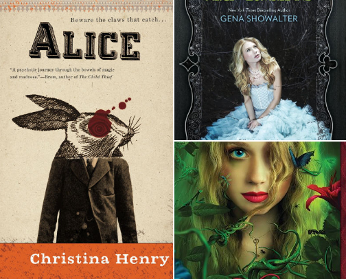 Alice in Wonderland retellings cover photo collage