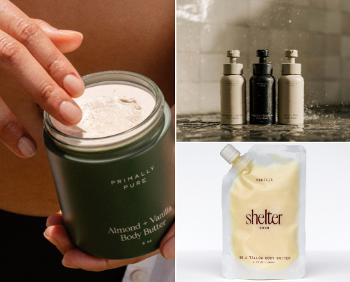 non-toxic body care cover photo collage