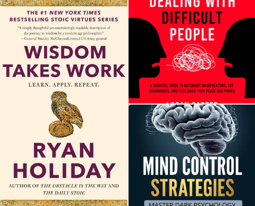 Books on getting your shit together cover photo collage