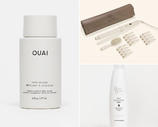 Hair tools and products cover photo collage