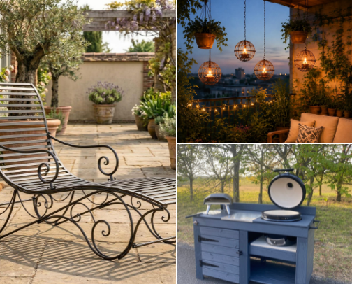 fabulous outdoor gardening ideas and furniture cover photo collage