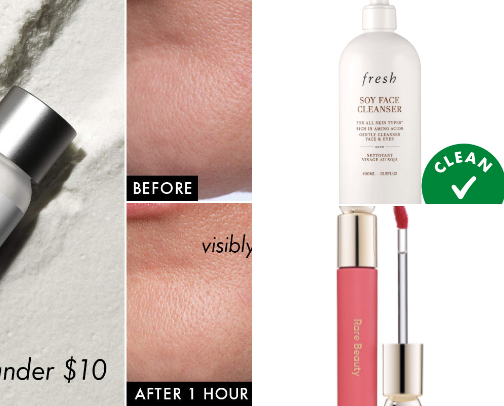 Rare beauty products cover photo collage