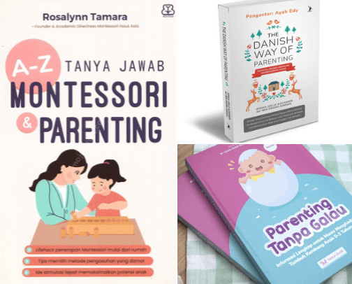 Rekomendasi buku-buku parenting dan homeschooling cover photo collage