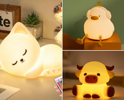 A collection of garden-themed nightlights? cover photo collage