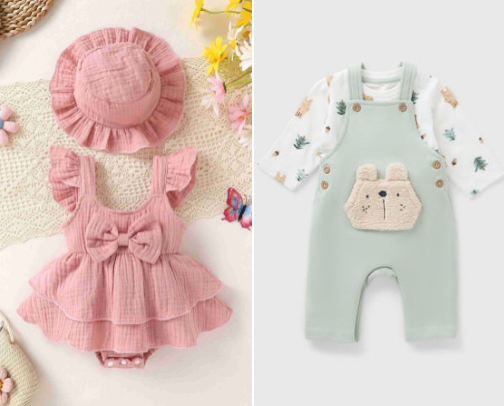 Cute Baby outfits cover photo collage