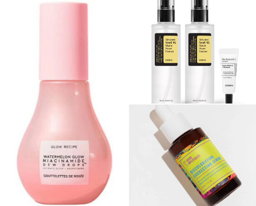 skincare must haves 🧸✨🤍🎀 cover photo collage