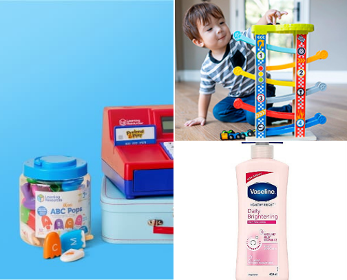 Toys for kids cover photo collage