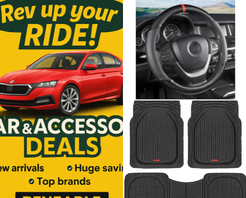 Car Accessories cover photo collage