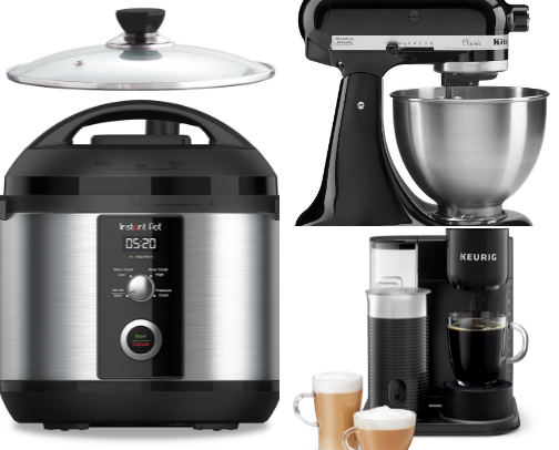 Kitchen gadgets cover photo collage