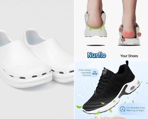 Best shoes for healthcare workers cover photo collage
