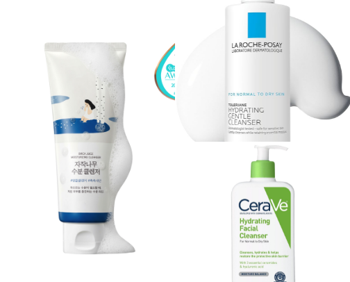 🤍 my current skincare favorites cover photo collage