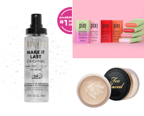Fav makeup products cover photo collage