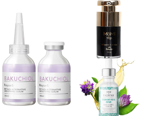 Plant-Powered Bakuchiol Skincare – Hydrate, Brighten & Firm cover photo collage