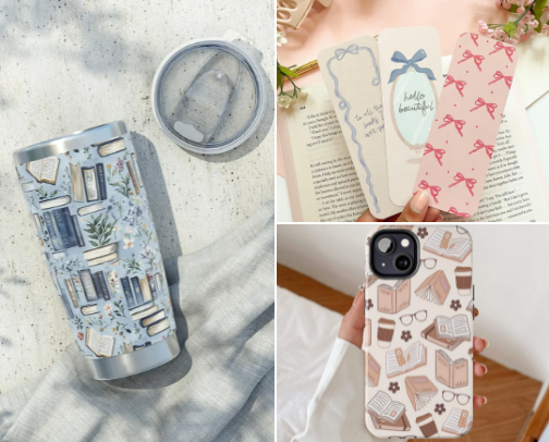 The Best Etsy Items for Bookworm Girls cover photo collage