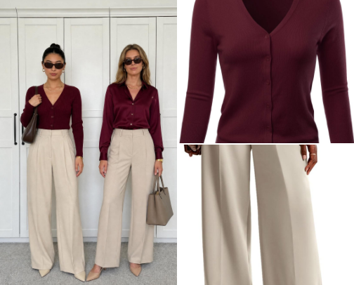 Color Pairing Ideas: Burgundy + Beige cover photo collage