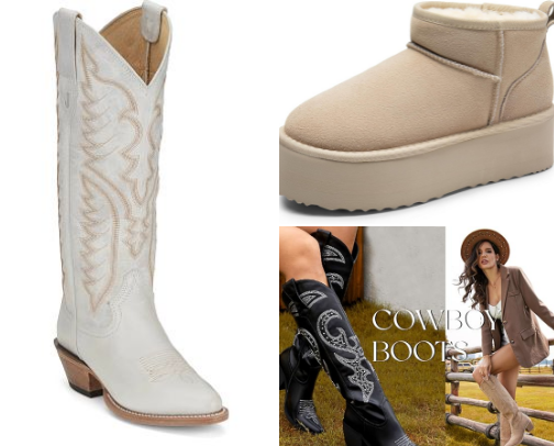 Women’s boots cover photo collage
