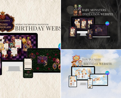 DISNEY BIRTHDAY WEBSITES 🎂 cover photo collage