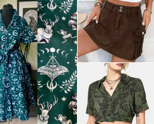 Goblincore / Whimsigoth / Rockabilly Clothes I Love cover photo collage