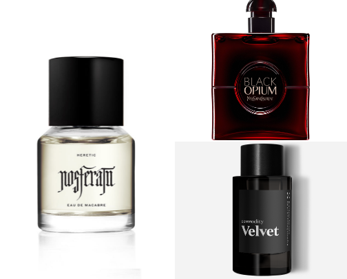 goth fragrances 🦇 cover photo collage