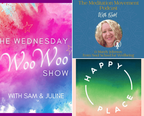 Podcasts I listen to..! cover photo collage