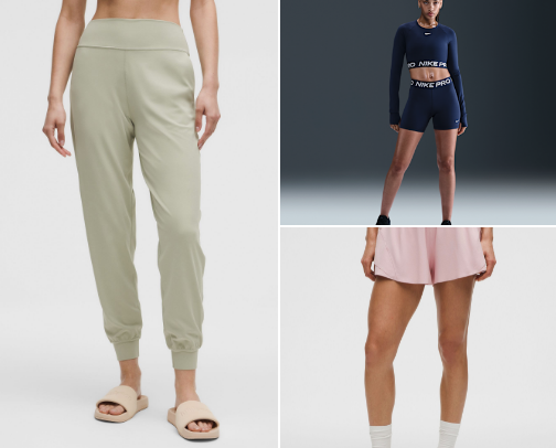 Workout clothes cover photo collage