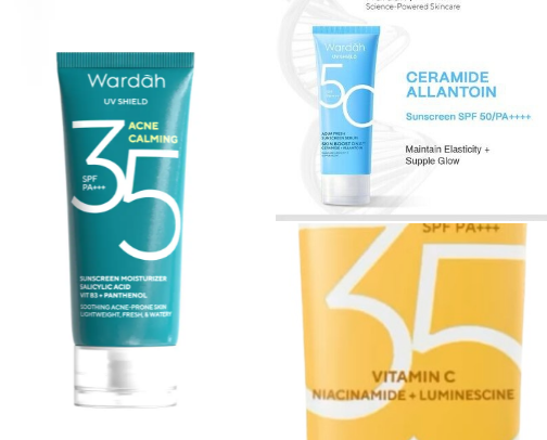Wardah sunscreen spf 35 cover photo collage
