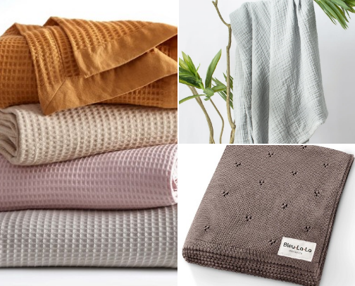 Natural fiber blankets/throws (no polyester/plastic) cover photo collage