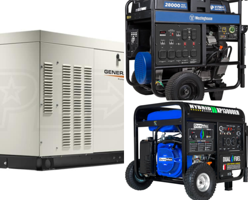 Whole-Home Backup Power: Generators & Power Stations cover photo collage
