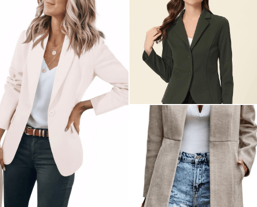 Elegant Cardigan and Blazer Collection cover photo collage