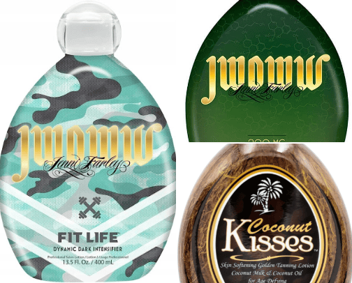 My top tanning lotions cover photo collage