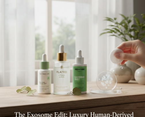 Best Exosome Serums 2026: Human-Derived vs. Plant-Based Alternatives 🧬 cover photo collage