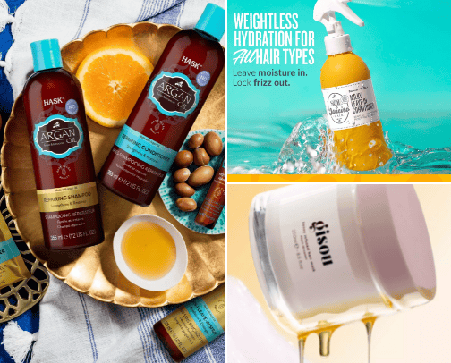 HairCare- for soft and shiny hair cover photo collage
